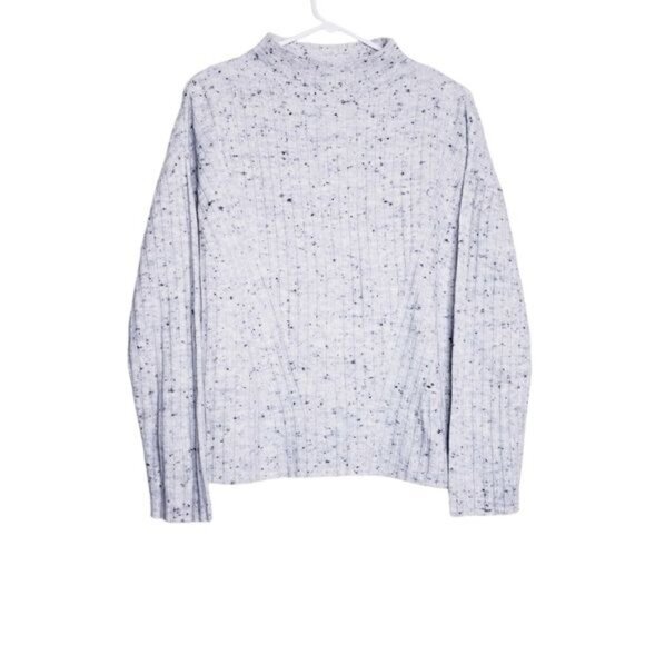 Old Navy Gray Speckled Ribbed Mock Neck Pullover Sweater Women's Size Medium NWT - Picture 8 of 8